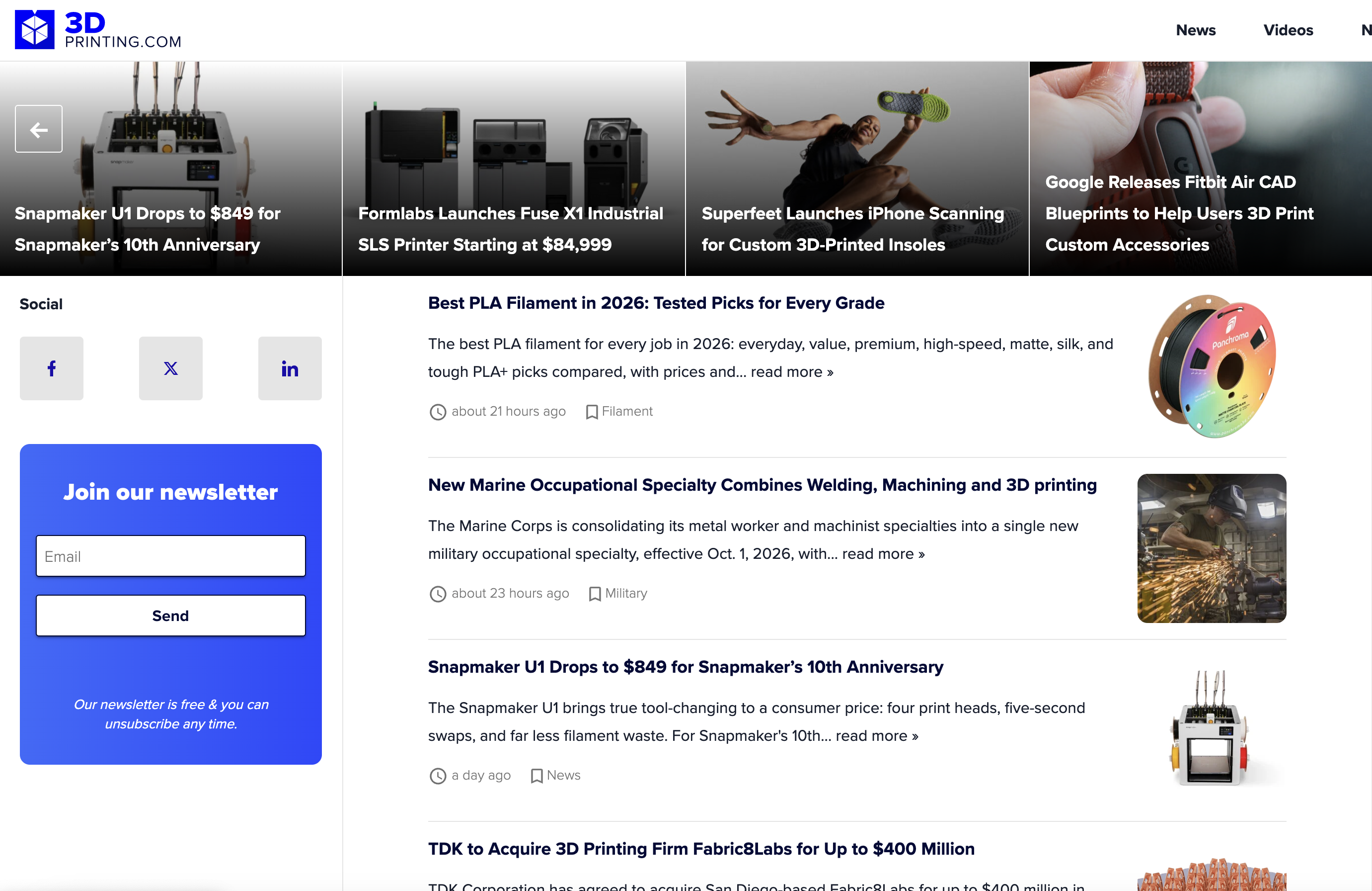 Homepage 3DPrinting.com